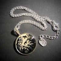 Image 4 of Forest Macabre Silver Round Pendant