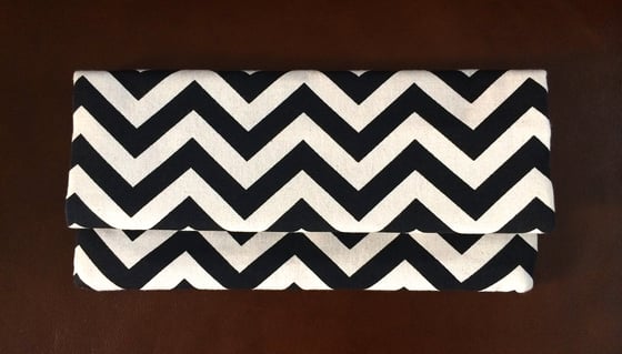 Image of Striped Canvas Clutch