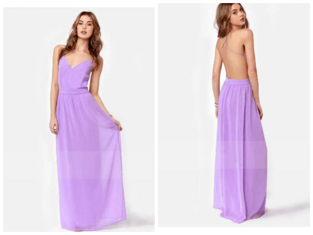 pastel violet gown