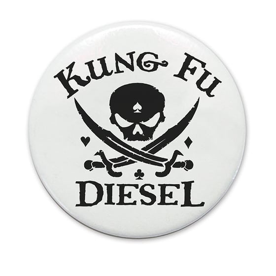Image of Kung Fu Diesel 1 inch "Skull" Button