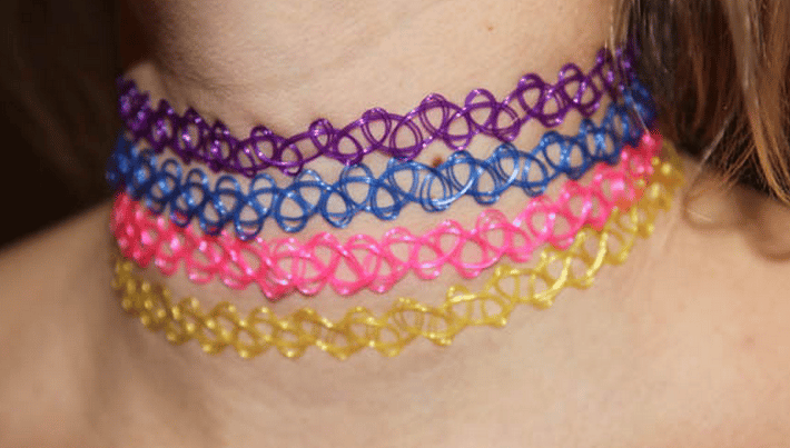 Image of Colored Tattoo Choker (1)