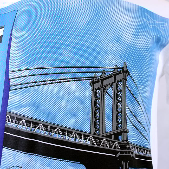 XL.     Manhattan bridge t-shirt in white