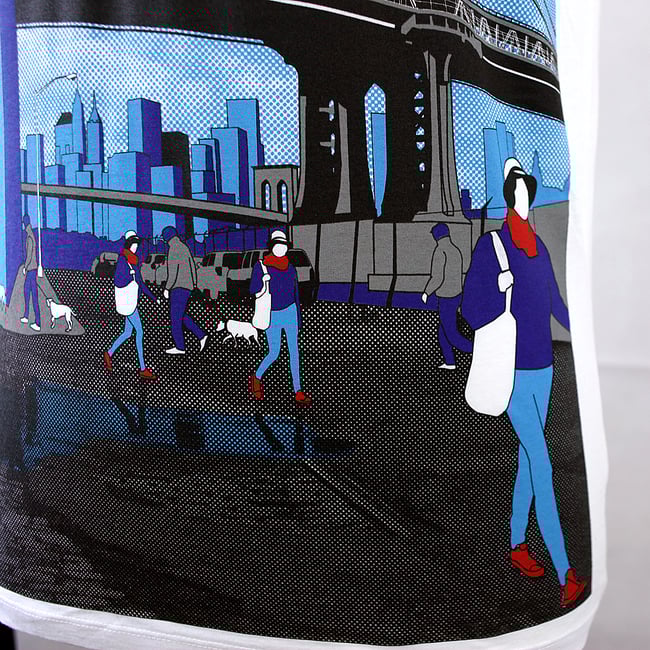 XL.     Manhattan bridge t-shirt in white