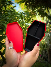 Image 2 of Red Coffin Jewelry Box
