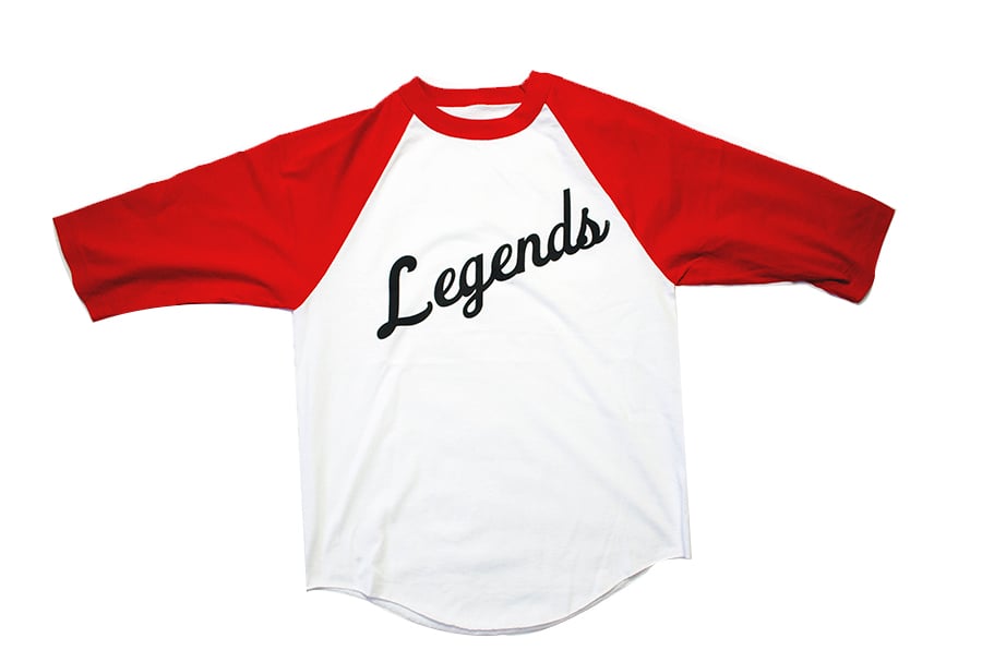 Image of Script Raglan Red