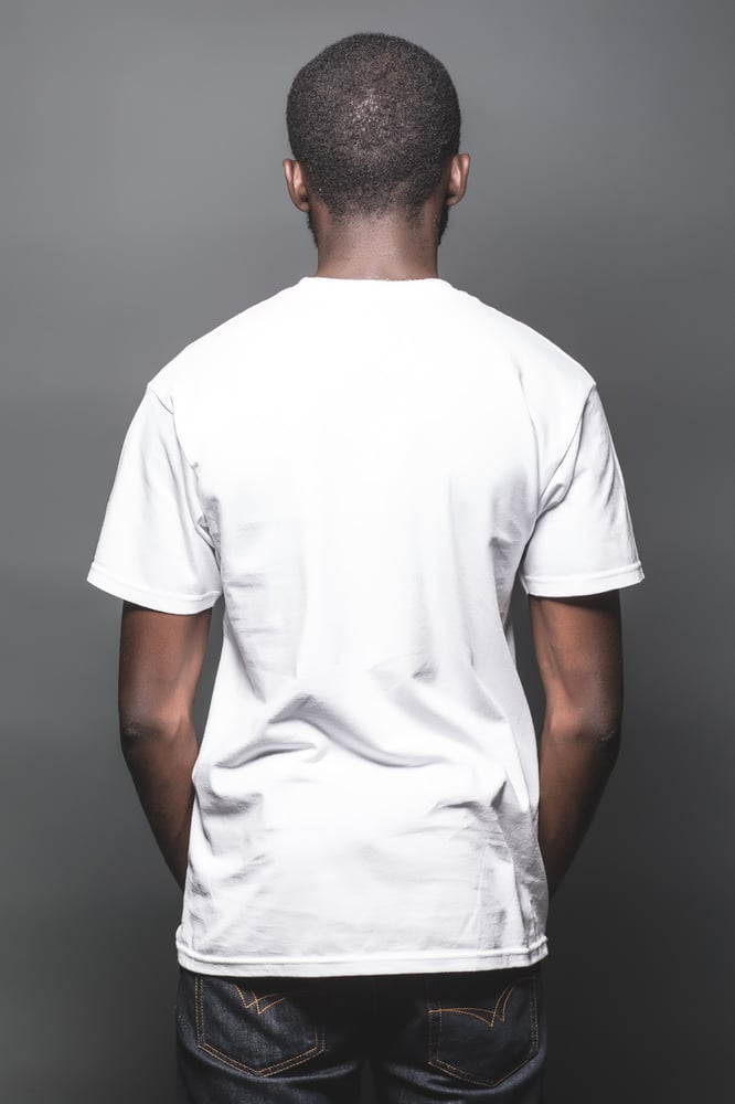 Image of GEO 14 BLACKOUT TEE (BLACK ON WHITE)