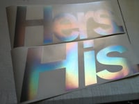 His. Hers. Decal 