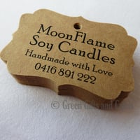 Image 2 of 100 Small Customised Kraft Swing Tags