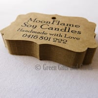 Image 3 of 100 Small Customised Kraft Swing Tags