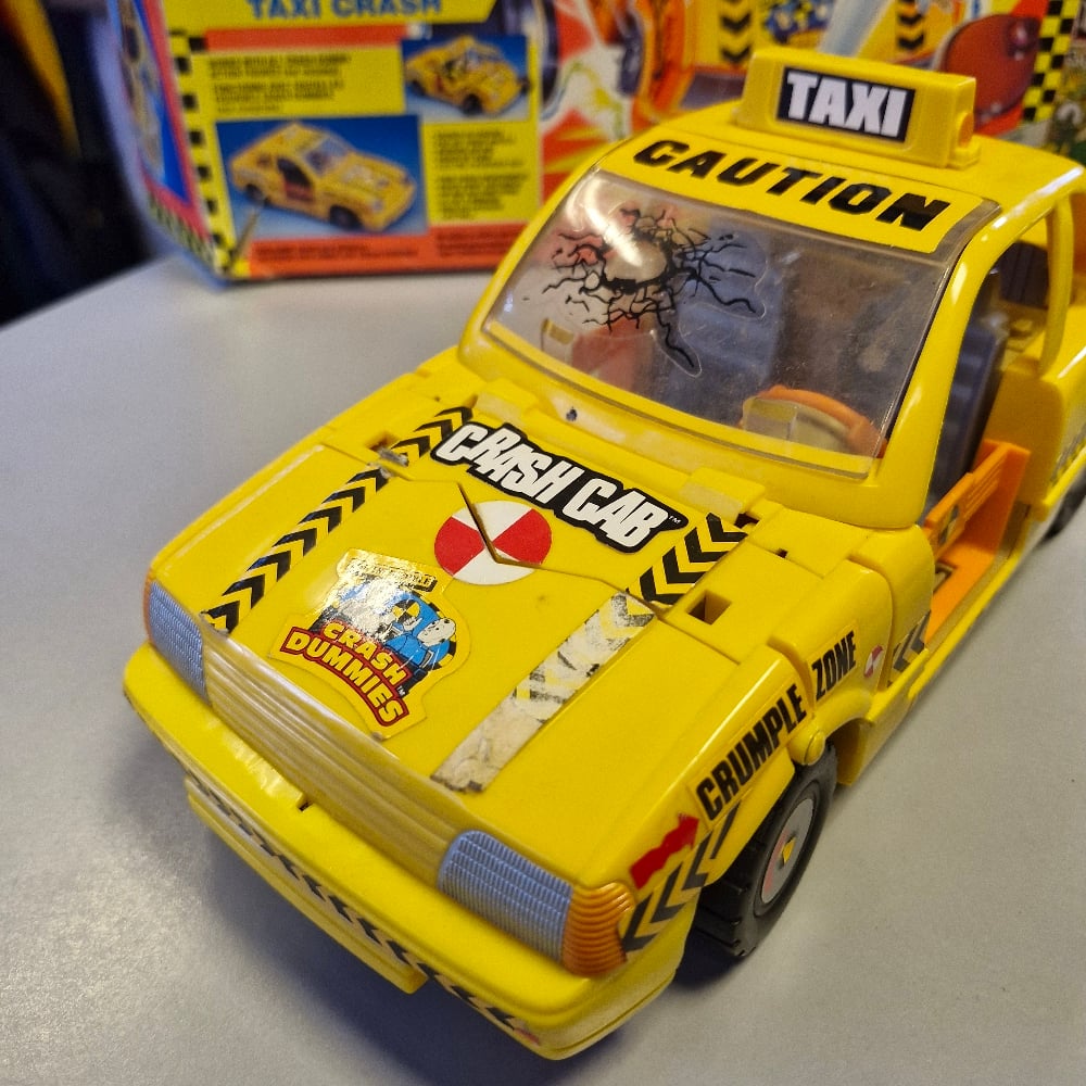 Vintage Tyco Crash Dummies Crash Cab Taxi Crash Vehicle – Boxed