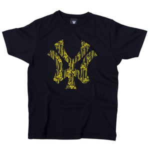 Image of 'WY' Block Logo T-Shirt - Black/Yellow