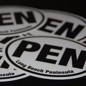 Image of Long Beach Peninsula Oval Stickers (3-pack)