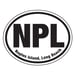 Image of Naples Island Long Beach Oval Stickers (3-pack)