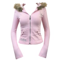 Image 1 of pink diamondkissed hoodie *silver*