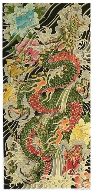 Image of Dragon and Dragon-Goldfish Print