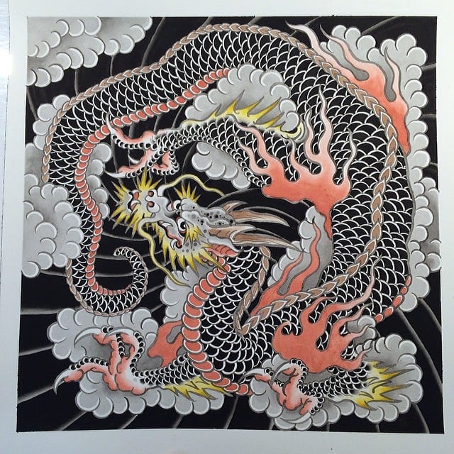 Image of Circle Dragon Print