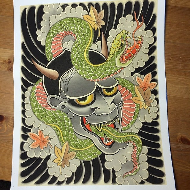 Image of Hanya and Snake Print