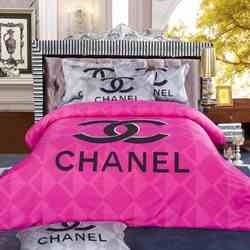 Chanel Logo in Yellow Background Bedding Set - REVER LAVIE
