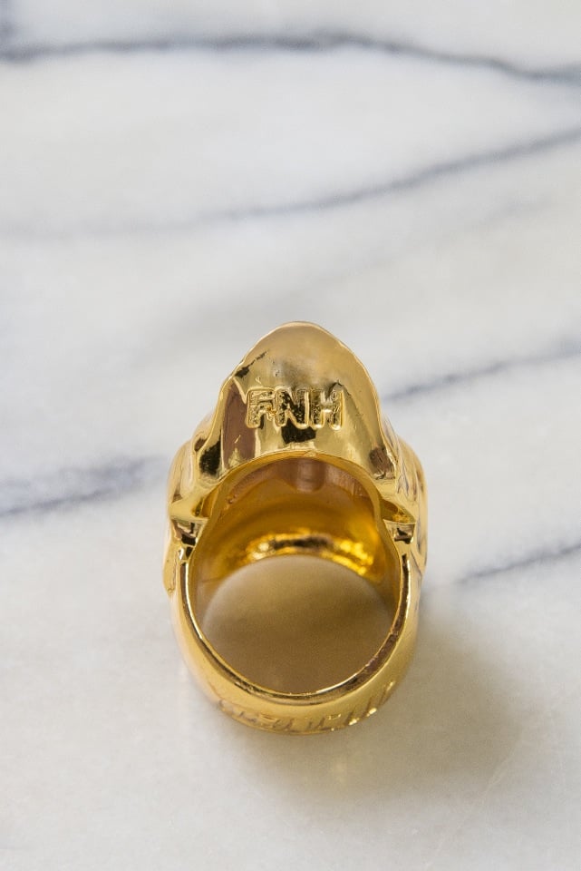 Image of DEATH SKULL RING (USA SIZE 10) - GOLD
