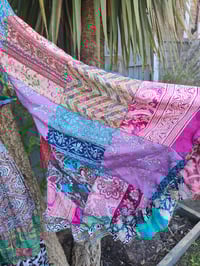 Image 13 of Patchwork Stevie top peach tassels