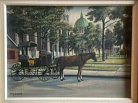 Image 3 of Oil Montreal City Scene on Canvas