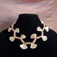 Image 1 of pink pearls & MOP choker