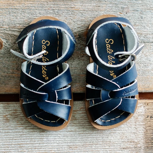 Kids Gold SaltWater Sandals / Navy Perl