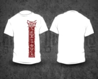 CEPHALIC IMPURITY - Red Pile / White T-Shirt