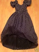 Image of VINTAGE BLACK & WHITE POLKA DOT PROM DRESS