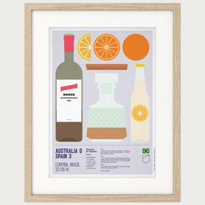 Image of Australia vs. Spain Cocktail Cup Poster