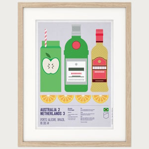 Image of Australia vs. Netherlands Cocktail Cup Poster