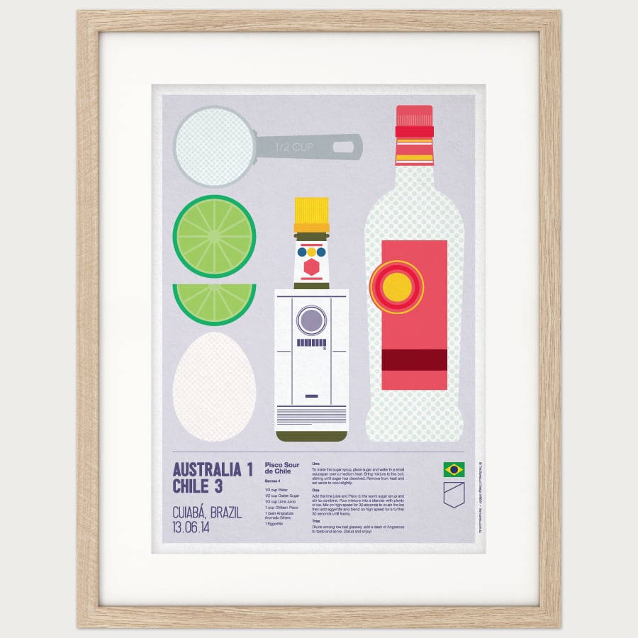 Image of Australia vs. Chile Cocktail Cup Poster