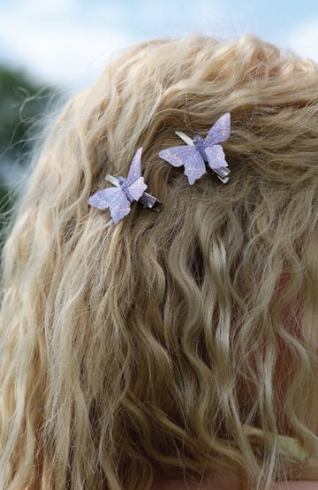 Image of Lilac hand painted butterflies