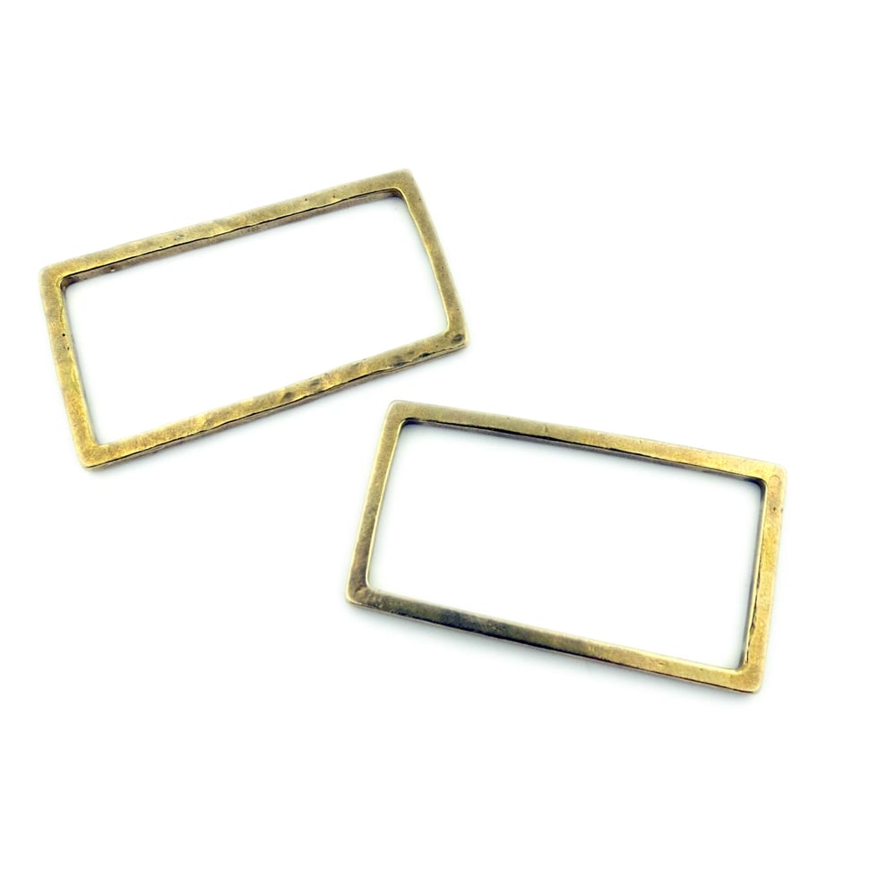 Image of BAR FIGHT: Rectangle Double Finger Ring