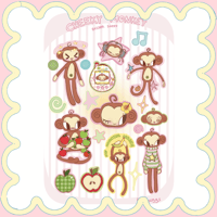 Image 1 of Cheeky monkey sticker sheet