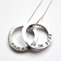 Image 2 of Personalised Mini Circles Necklace