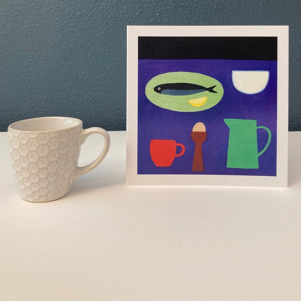Image of Fish, Dish, Cup, Egg and Jug card