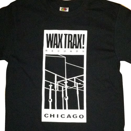 WAX TRAX! - T-Shirt / Classic Wire Logo (White)