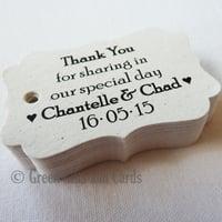 Image 1 of 100 Personalised Off-White Gift Tags