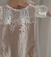 Image 2 of Newborn girl bodysuit for photoshoots | Amelia | beige