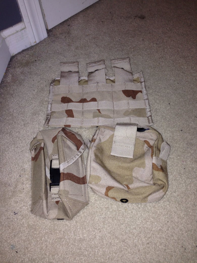 Image of Airsoft Molle desert tan pouches