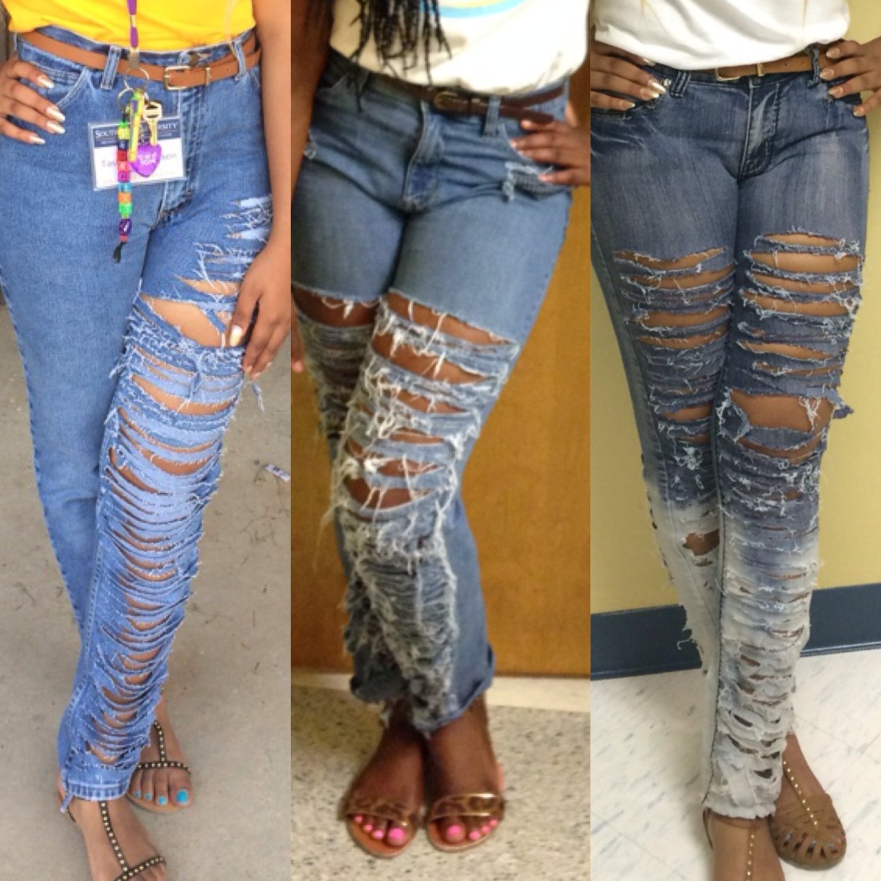 custom distressed jeans