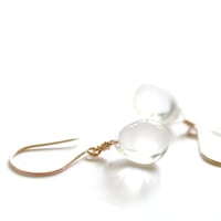 Image 1 of Clear Glass Drop Earrings