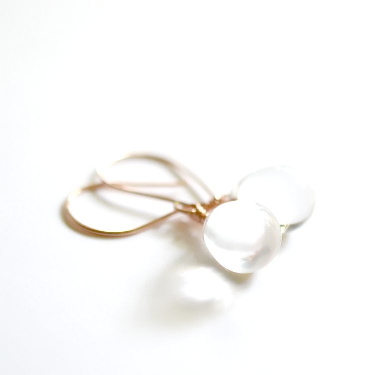 Image of Clear glass drop earrings
