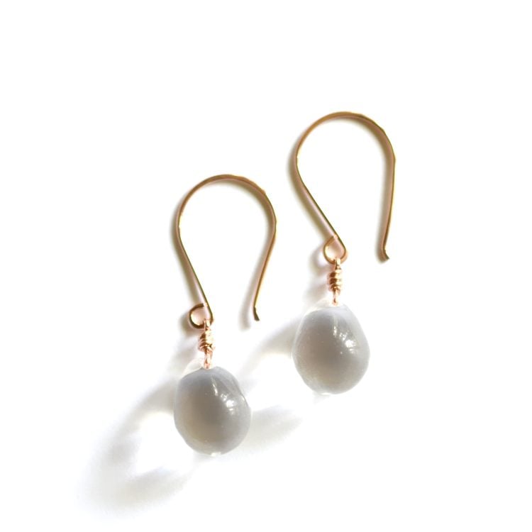 Image of Clear glass drop earrings