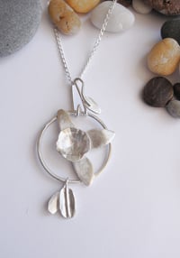 Image 3 of Daffodil orchid specimen pendant: in forged sterling silver