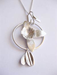 Image 4 of Daffodil orchid specimen pendant: in forged sterling silver