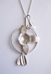 Image 1 of Daffodil orchid specimen pendant: in forged sterling silver