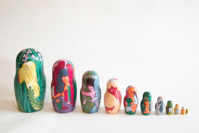 Image of Hand Painted Nesting Dolls