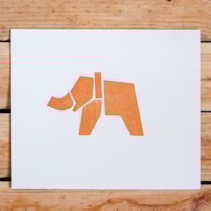 Image of Elephant Letterpress Print / Elefante Impresión Letterpress